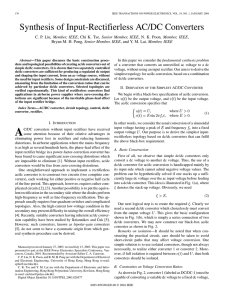 Synthesis of Input-Rectifierless AC/DC Converters