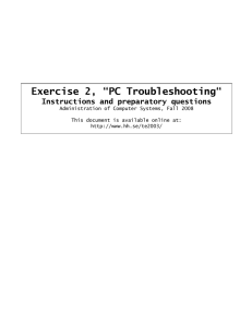 Exercise 2, “PC Troubleshooting“