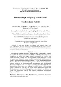 Inaudible High-Frequency Sound Affects Frontlobe Brain Activity