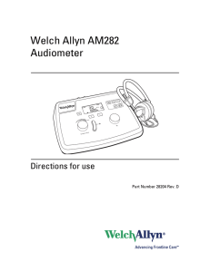 AM282 Audiometer, User Manual