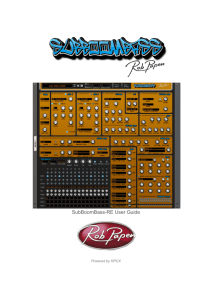 Rob Papen SubBoomBass User Manual