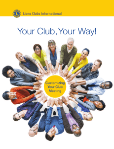 Your Club,Your Way! - Lions Clubs International