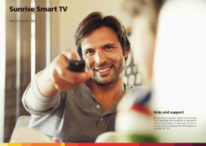 Sunrise Smart TV – Full instructions