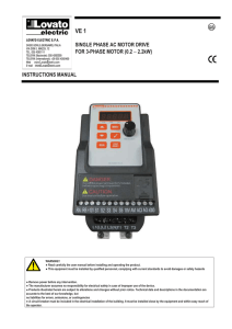 SINGLE PHASE AC MOTOR DRIVE FOR 3 PHASE MOTOR (0.2