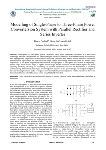 Modelling of Single-Phase to Three