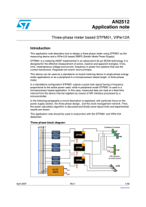 Three-phase meter based STPM01, VIPer12A