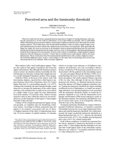 Perceived area and the luminosity threshold