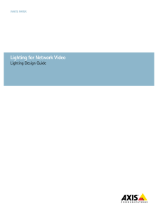 Lighting for network video: Lighting Design Guide
