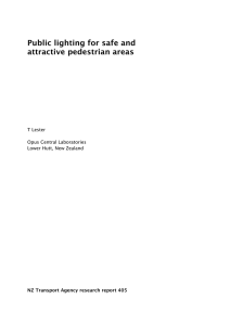 405 Public lighting for safe and attractive pedestrian areas