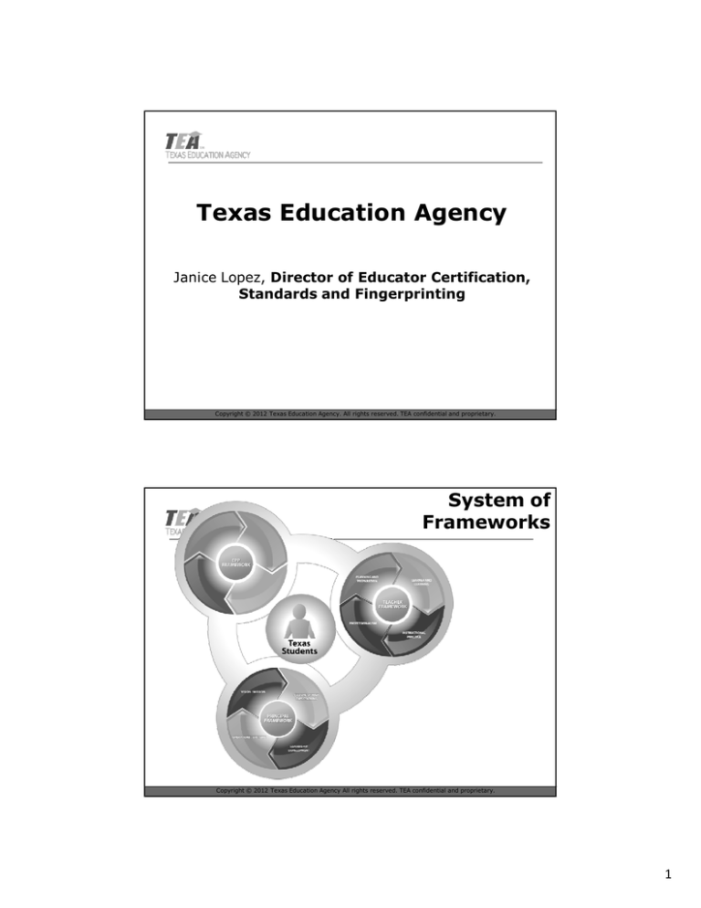 Texas Education Agency Texas Association of School Personnel