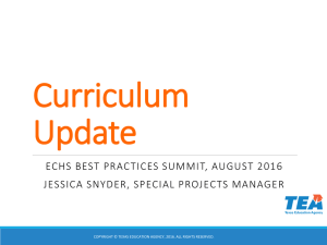 echs best practices summit, august 2016 jessica snyder, special