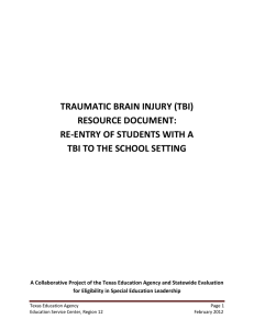 (tbi) resource document - National Association of State Head Injury