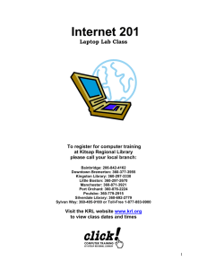 Internet 101 - Kitsap Regional Library
