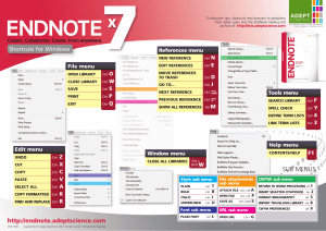 Endnote X7 Shortcuts