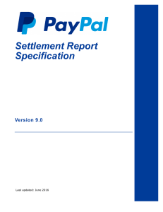1 Settlement Report Specification
