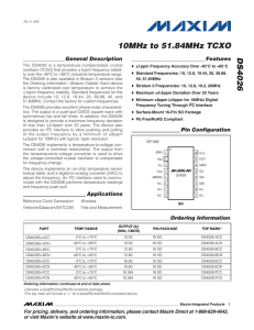 DS4026 10MHz to 51.84MHz TCXO - Part Number Search