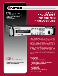 X-Band Converters 70/700 MHz IF Frequencies D-129B