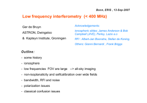 Low frequency interferometry (MHz)