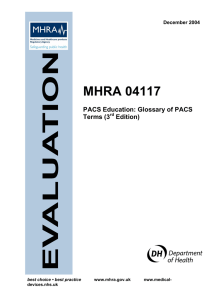MHRA 04117 - PACS education: glossary of terms 3rd edition
