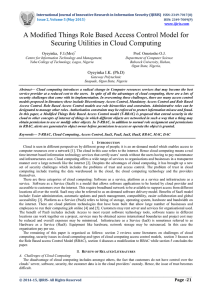 A Modified Things Role Based Access Control Model for