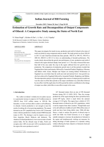 Estimation of Growth Rate and Decomposition of Output