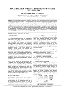 implementation of digital forensic technique for cloud computing