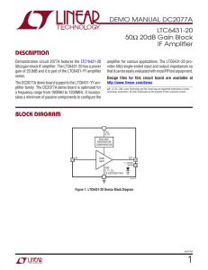 DC2077A-LTC6431-20 Evaluation Kit Quick Start Guide