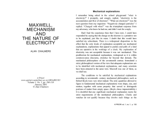 Maxwell, Mechanism and the Nature of Electricity