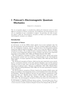 1 Poincaré`s Electromagnetic Quantum Mechanics