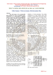 wec`s using six switch ac/dc/ac converter