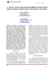 a novel wind and solar hybrid system with open winding