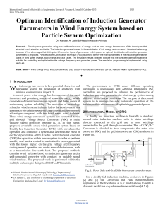 Optimum Identification of Induction Generator Parameters in Wind