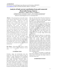 Analysis of fault current contribution from grid connected