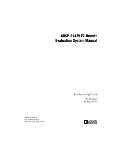 ADSP-21479 EZ-BoardTM Evaluation System Manual