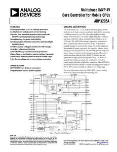 ADP3205A Multiphase IMVP-IV Core Controller for Mobile CPUs