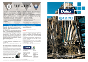 duratec 2014 chart - Dulux Powder Coatings NZ