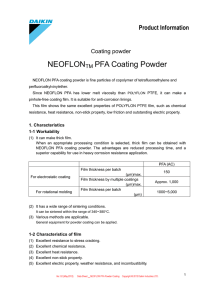 NEOFLONTM PFA Coating Powder