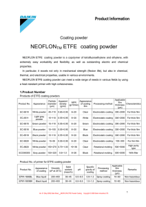 Technical Data Sheet of ETFE coating powder