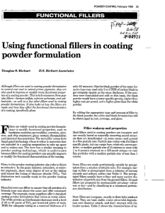 Using functional fillers in coating powder formulation