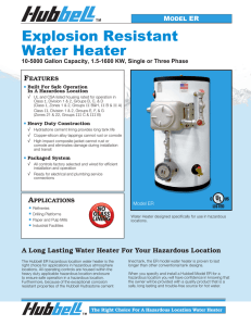 Model ER Brochure - Hubbell Water Heaters