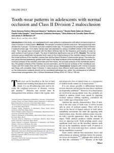 Tooth-wear patterns in adolescents with normal occlusion and Class