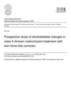 Prospective study of dentoskeletal changes in class II division