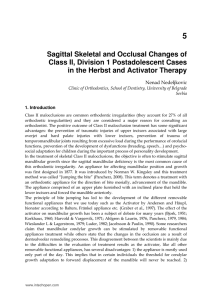 Sagittal Skeletal and Occlusal Changes of Class II, Division 1