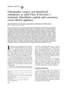 Orthognathic surgery and dentofacial orthopedics in adult Class II