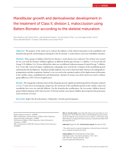 Mandibular growth and dentoalveolar development in the treatment