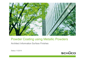 Architect Information Metallic Powder Coatings (Status 09/12)
