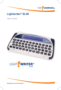 Lightwriter® SL40