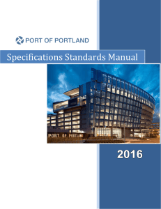Specifications Standards Manual