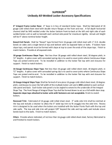 SUPERIOR Unibody All-Welded Locker Accessory Specifications