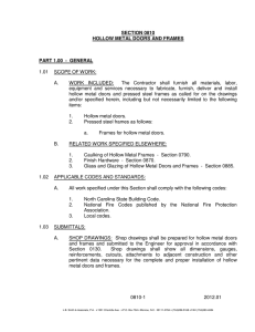 sec-0810 hollow metal doors and frames